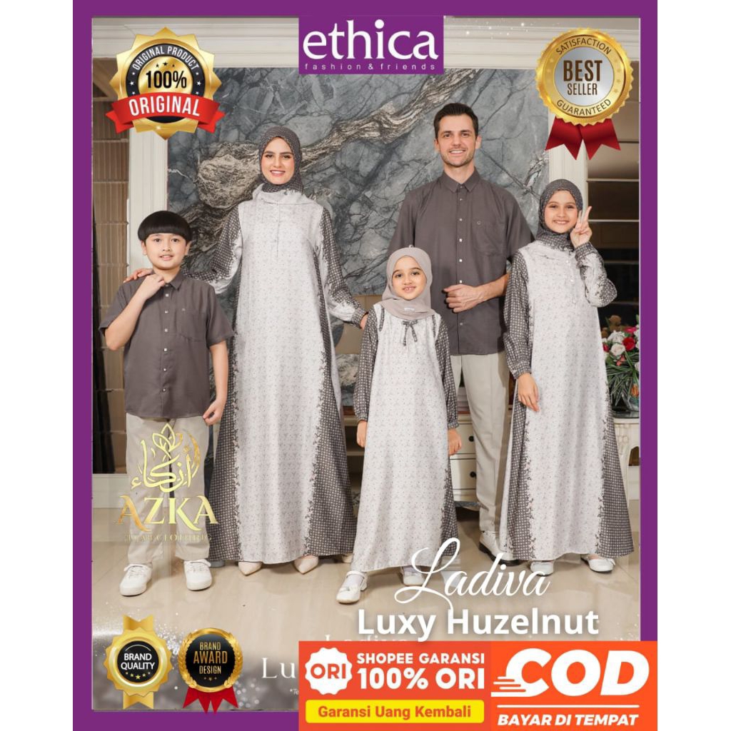 ETHICA Srimbit Luxy Hazelnut Ethica Original - Family Srimbit 2026 - Eid Sarimbit 2026 - Family Set 