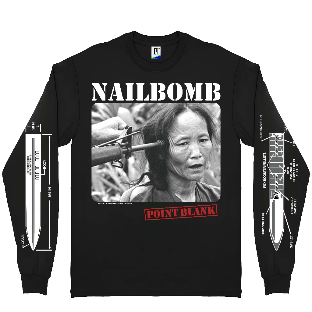 เสื้อยืด Nailbomb LONG SLEEVE - Point Blank | เสื้อยืดวงดนตรี | บูทแล็ก |