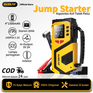 KEELAT Jump Starter 4*1500mAh Jumper Aki Mobil Power bank Car Mini Inflator COD KCES01 KCI03 KCVC06