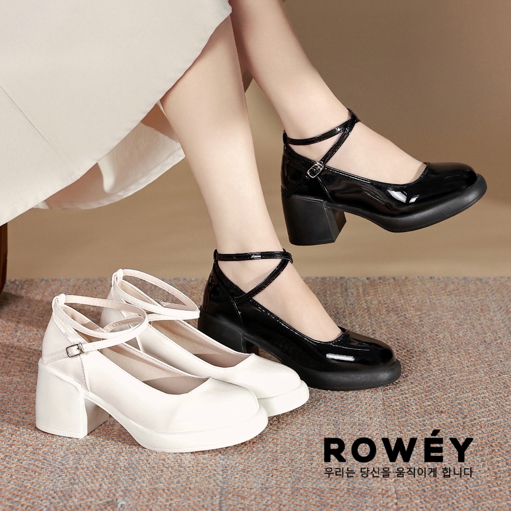 Rowey รองเท้าส้นสูงผู้หญิง Gladiator รองเท้า Priska รองเท้าโลฟเฟอร์ผู้หญิง