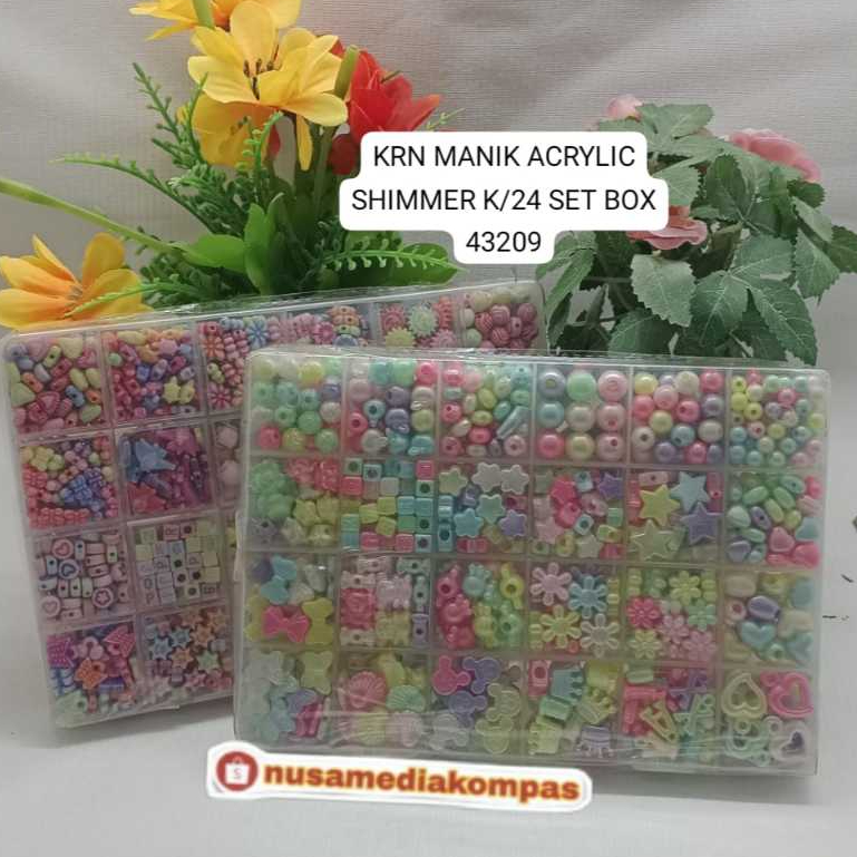 VARIOUS ACRYLIC BEADS SET/กล่อง