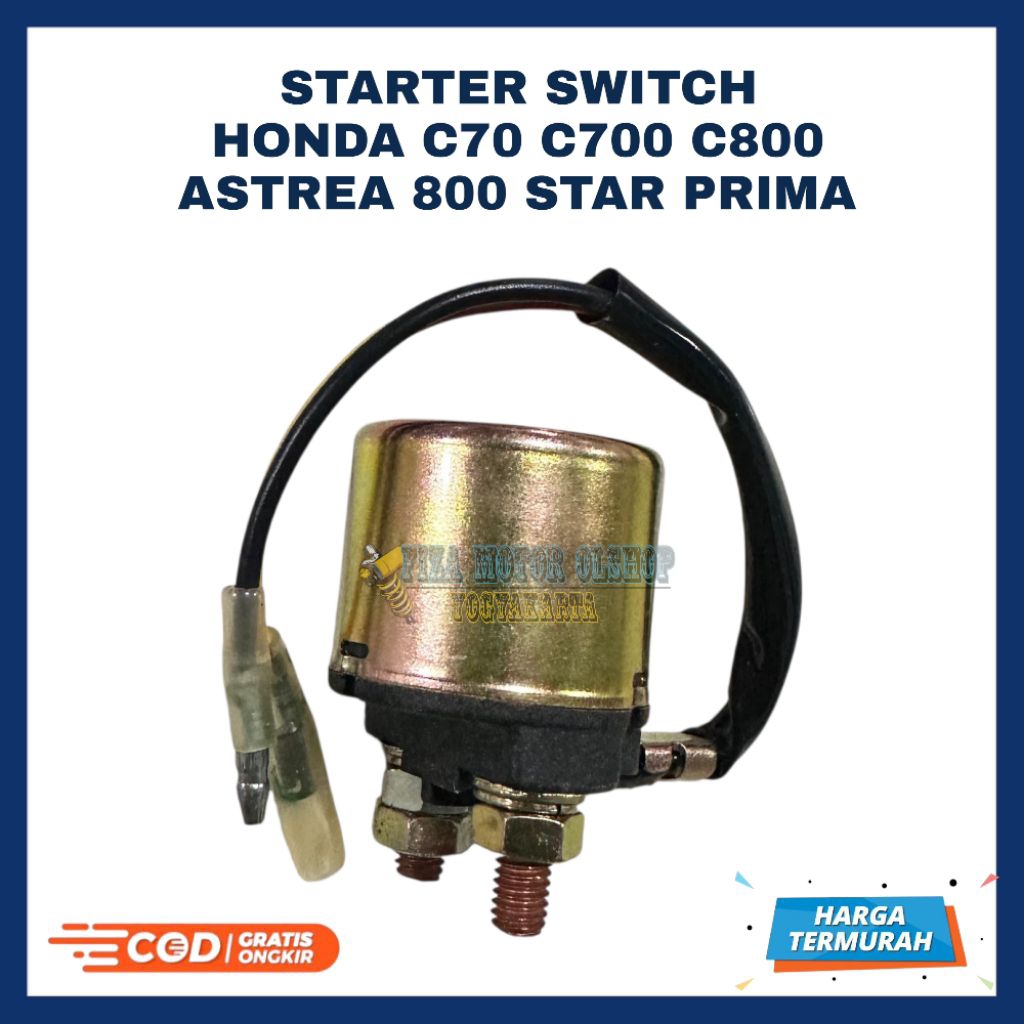 สวิตช์สตาร์ท รีเลย์ Swit Bedik Starter Honda C700 C800 C70 ASTREA800 Star Prima