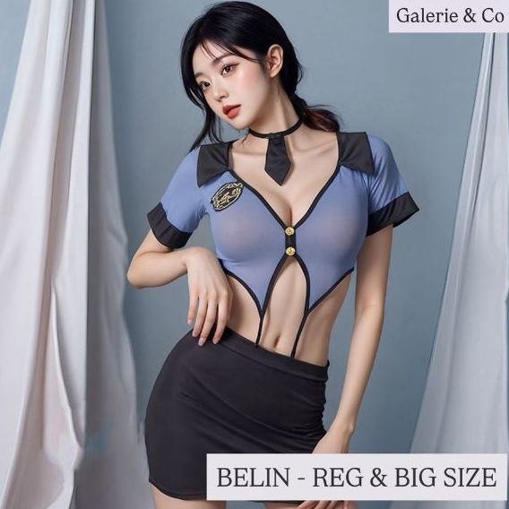 BELIN - LINGERIE COSPLAY POLIS POLICE SKIRT JUMBO BIG SIZE XXL