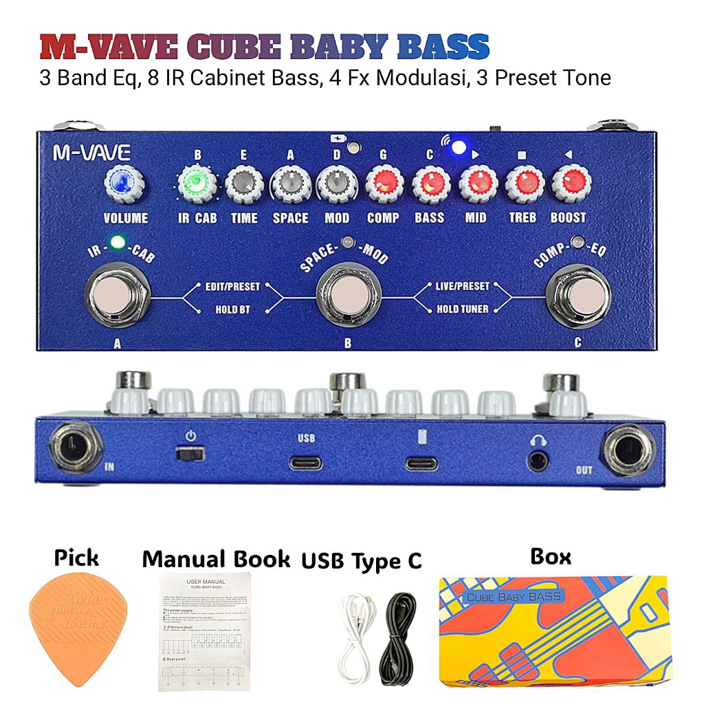 M-Vave Cube Baby Bass Effect มัลติเอฟเฟกต์