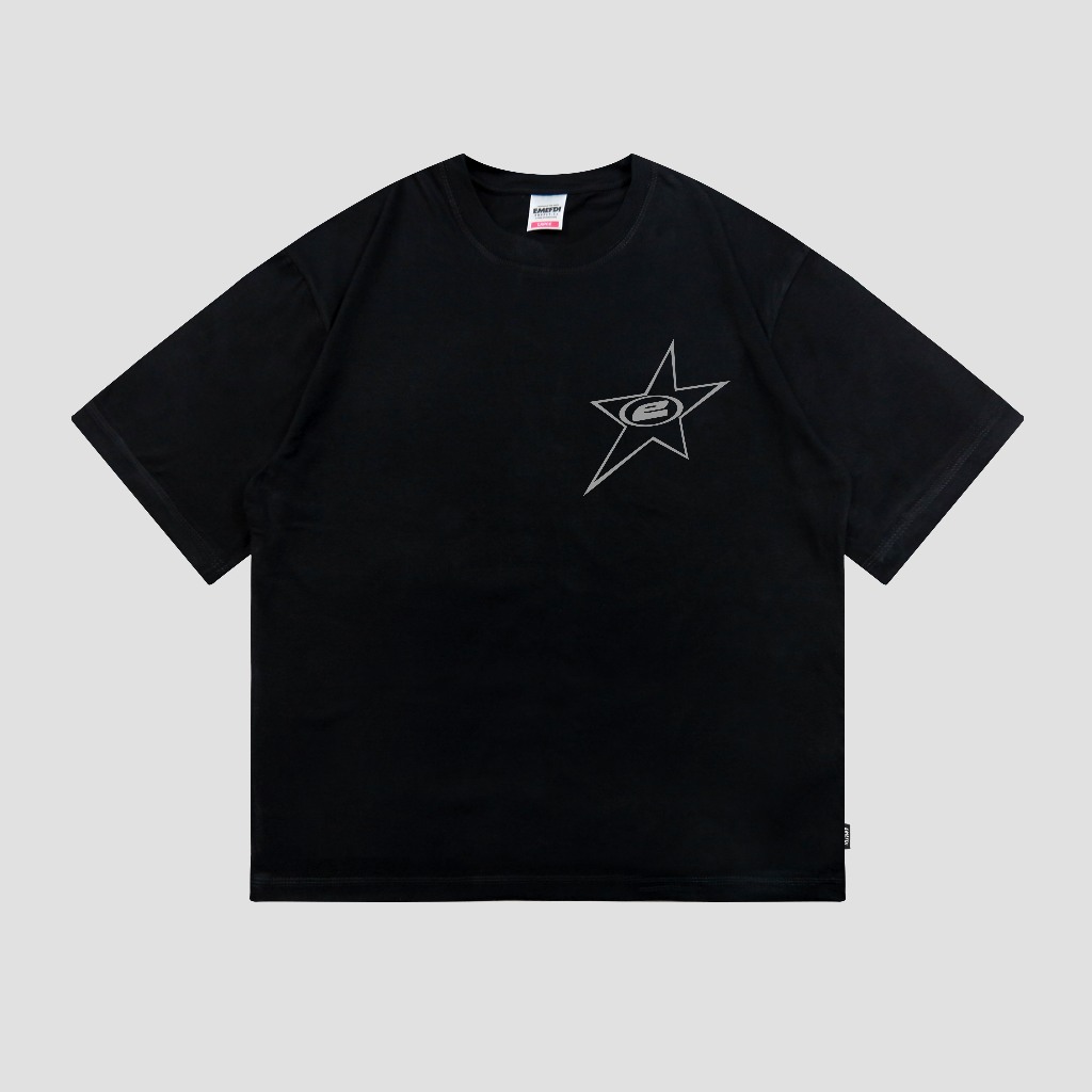 EMEFDI TSHIRT OVERSIZE รหัส GLAZY BLACK - COTTON COMBED OVERSIZE TSHIRT