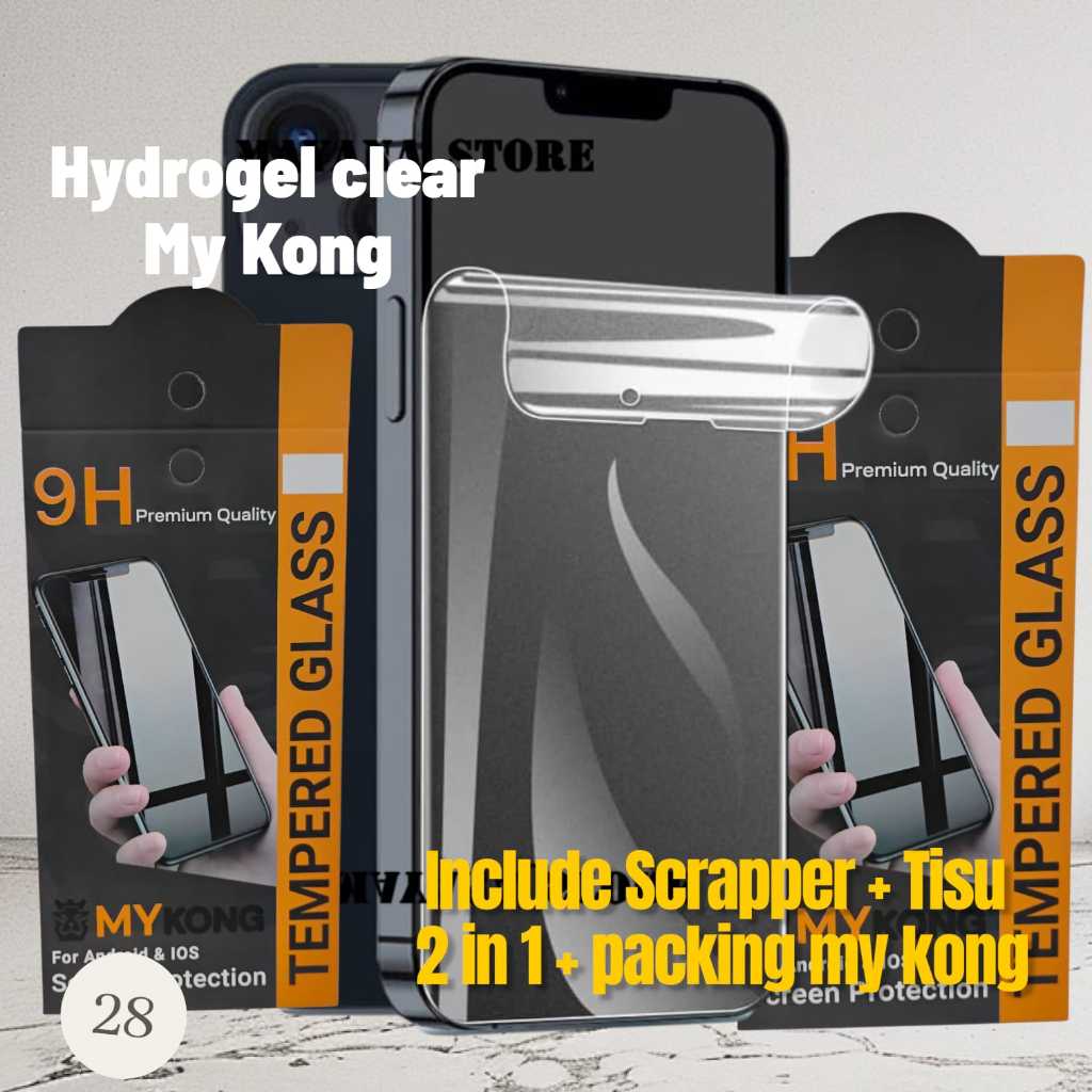 28 - MY KONG Hydrogel Clear ด้านหน้า/ด้านหน้า SAMSUNG S24 FE ULTRA PLUS S23 ULTRA PLUS FE S22 ULTRA 
