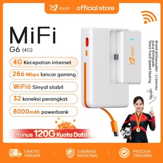 COD G6 PocketWifi Powerbank modem wifi all operator 4Gmifi XinXun Wifi6 modem portable kartu telkomsel modem4G javamifi 286Mbps4G High Speed WIfi6 TP Link Telkomsel Orbit Tanpa Batasan Penggunaan all operator kuota internet 2.4Ghz unlimited dinas jalan