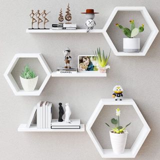 Bitangazzahra Harga 1 Set Rak Dinding hexagonal/Dekorasi Rumah