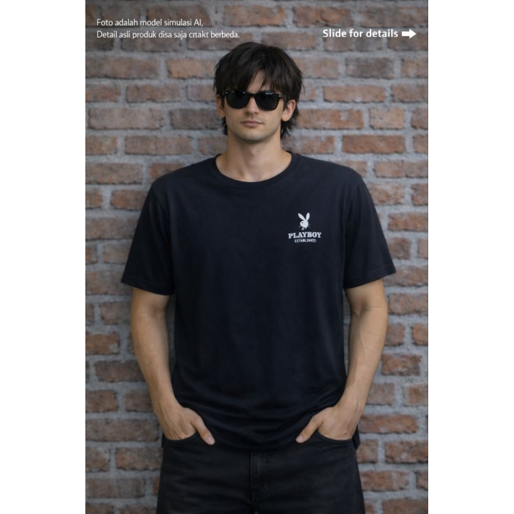 (VTG) PL**B0Y 0R1 เสื้อยืด ไซส์ L Slimfit (P73 x L50)