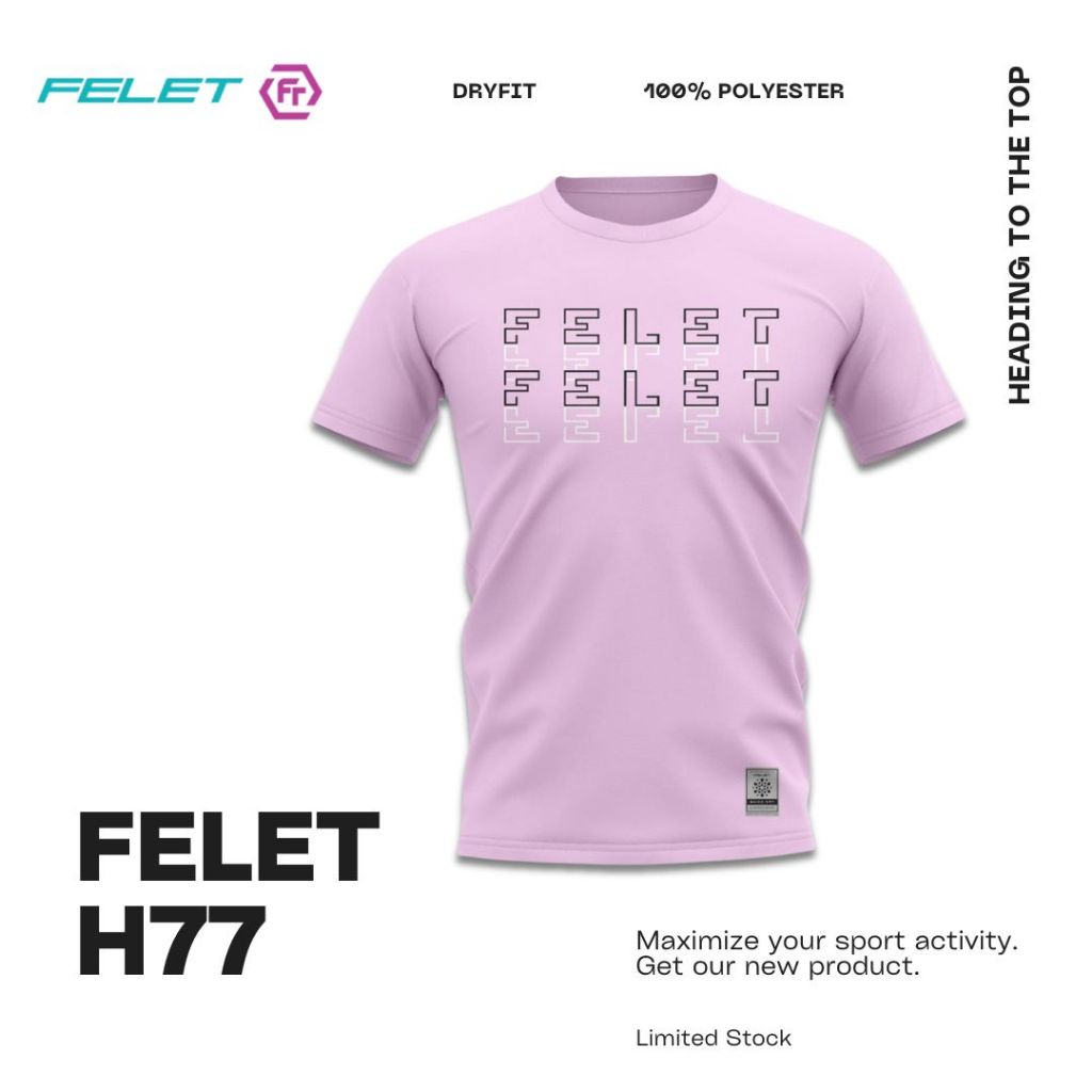 เสื้อยืด FELET BADMINTON H77 QUICK DRY ORIGINAL