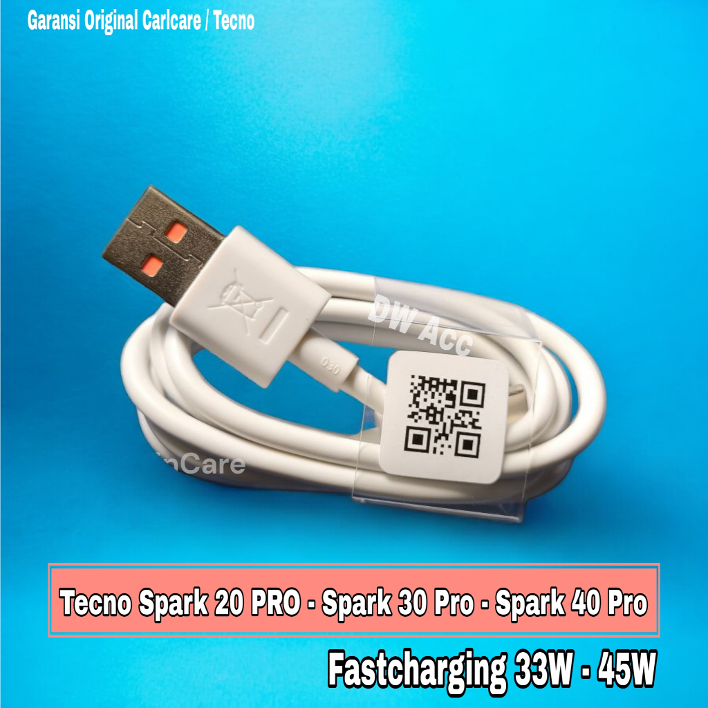 Tecno Pova 7, Spark 40 Pro, Spark 30 Pro, Camon 20 Pro Fastchargeing 33w 45w Data Cable