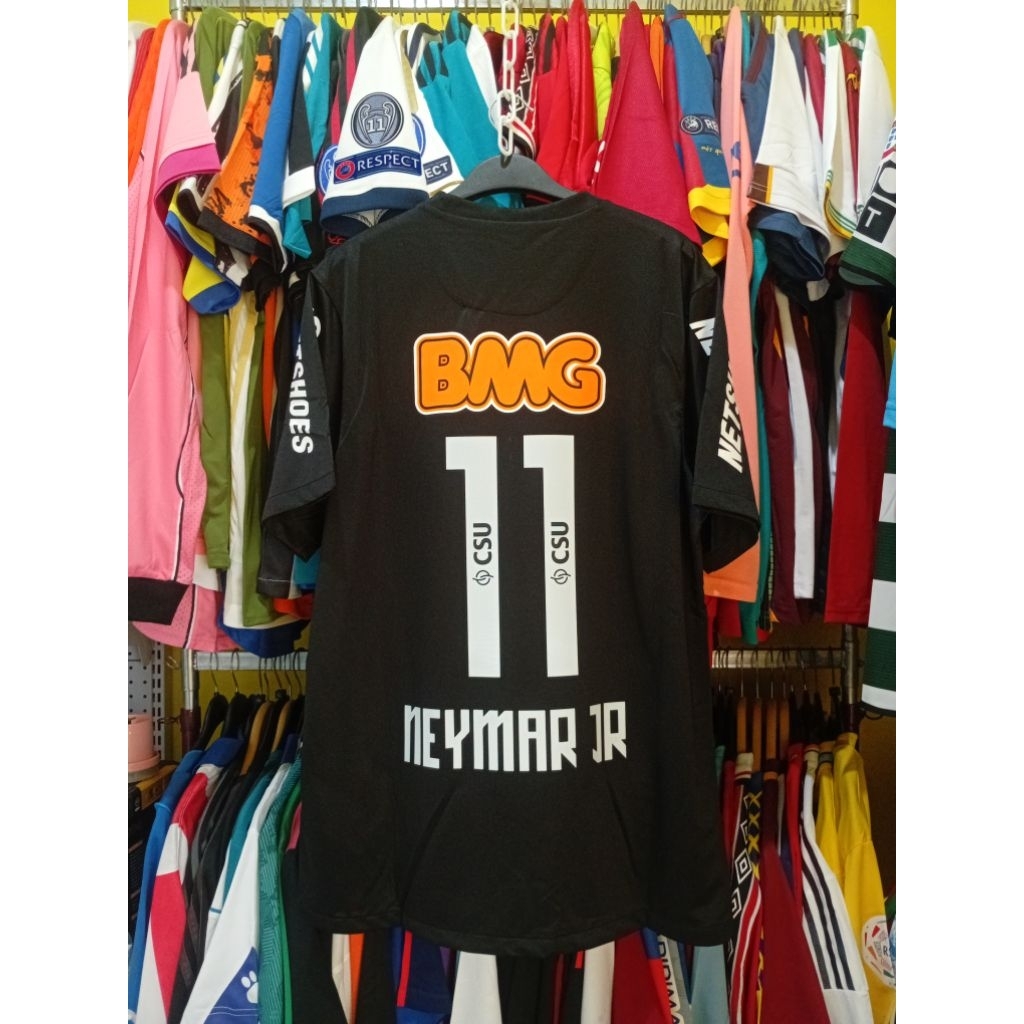 เสื้อฟุตบอล RETRO GO SANTOS สีดํา NEYMAR 11