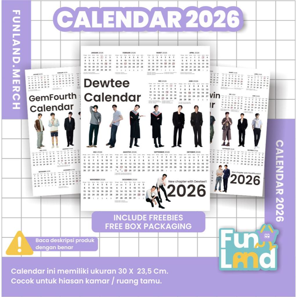 ปฏิทินติดผนังแบบกําหนดเอง 2026 | ปฏิทินแฟชั่น | ปฏิทินนักแสดงไทยสุนทรียศาสตร์ | พิมพ์ปฏิทินบุคคล