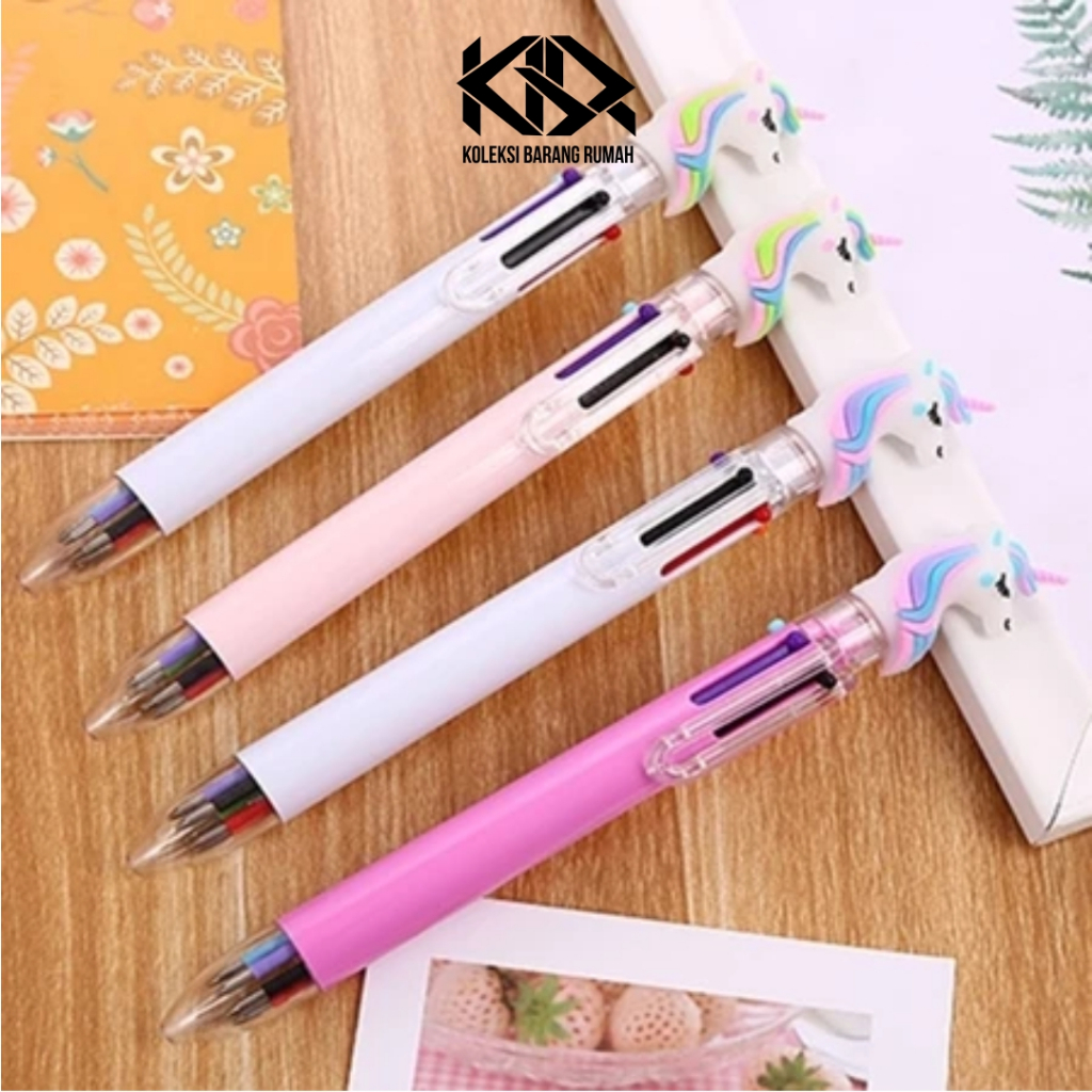 KBR 6 สียูนิคอร์น Full Moon Mechanical ตัวอักษรปากกาที่มีสีสัน Unicorn ตัวอักษรปากกา Multicolor Unic