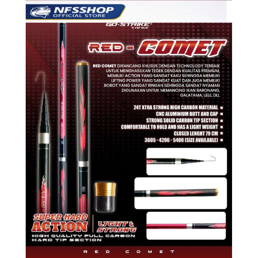 RED COMET - TEGK RIGID & LIGHT VERSUS GO STRIKE RED COMET 210 ถึง 300