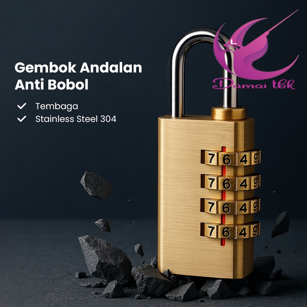 กุญแจกระเป๋าเดินทาง 4 หลัก รุ่น M1502 GOLD