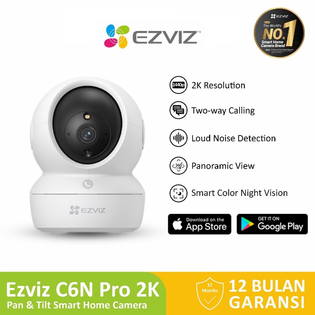 Ezviz C6N Pro 2K 3MP กล้องวงจรปิด Wifi อัจฉริยะ IP Cam Pan Tilt Camera