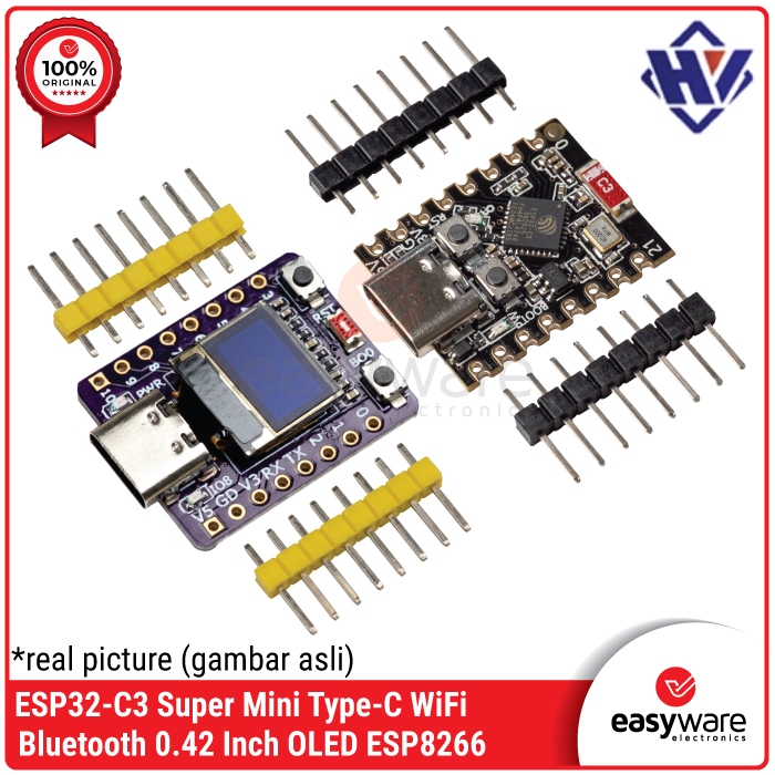 ESP32-C3 RISC-V Super Mini Development Board WiFi บลูทูธ 5.0 ESP8266 Type-C ESP32-C3 Mini พร้อมจอแสด