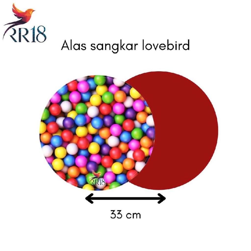 LB Cage Mat 3D Ball Motif พรมคู่ 3D Motif Lovebird Cage BIRD CAGE MAT FLOOR BASE MAT ROUND BIRD CAGE