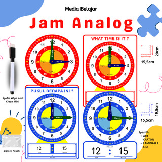 Roda Pintar Belajar Mengenal Waktu Jam Mainan Edukasi Anak Paud Sekolah Dasar SD Spin Wheel Learning
