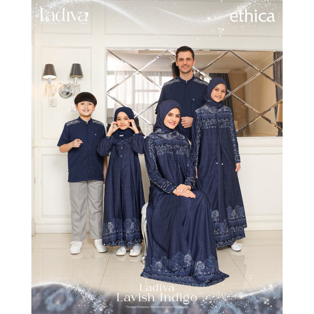 พร้อม! ETHICA Ladiva Lavish Indigo Sarimbit Lebaran 2026 ล่าสุดอินเทรนด์ Koko Gamis |