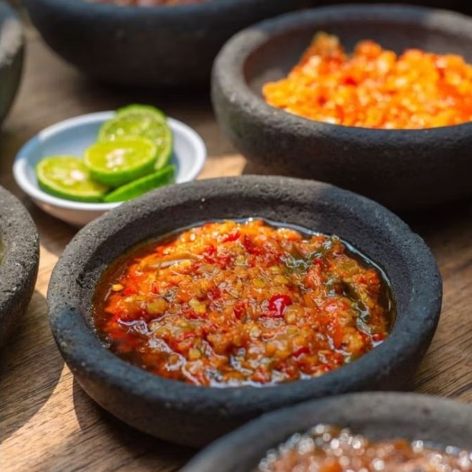 NATURAL STONE MORTAR, MINI ATESTHETIC SAMBAL CONTAINER