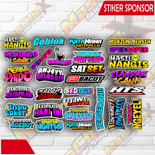 Sticker Racing Pack Vinyl Anti Air Kata Viral Terbaru | Standar Gank HTS VOL118