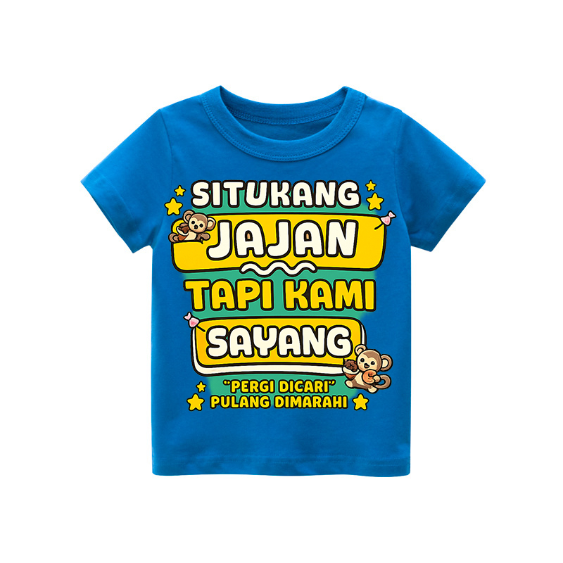 KATA KATA เสื้อยืดเด็ก Distro Unisex ชายหญิง LAKU KIDS FASHION 1 2 3 4 5 6 7 8 9 10 ปี