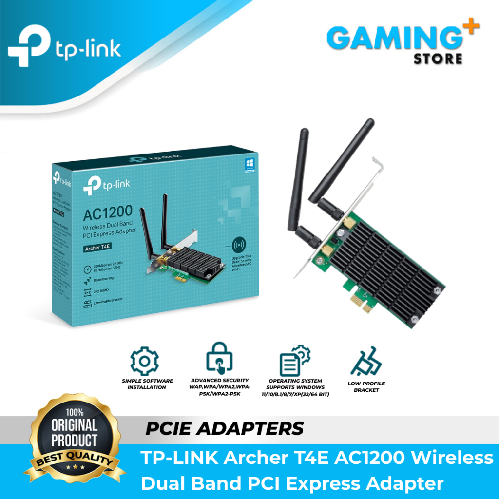 TP-LINK Archer T4E AC1200 อะแดปเตอร์ PCI Express ดูอัลแบนด์ไร้สาย