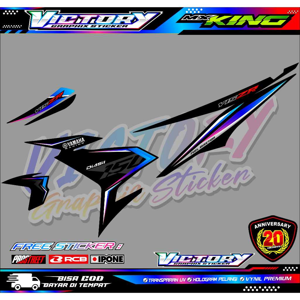 YAMAHA MX KING 150 Y15 ZR VARIATION STRIPING / MX KING 150 Y15 ZR MOTORCYCLE VARIATION STICKER LIST