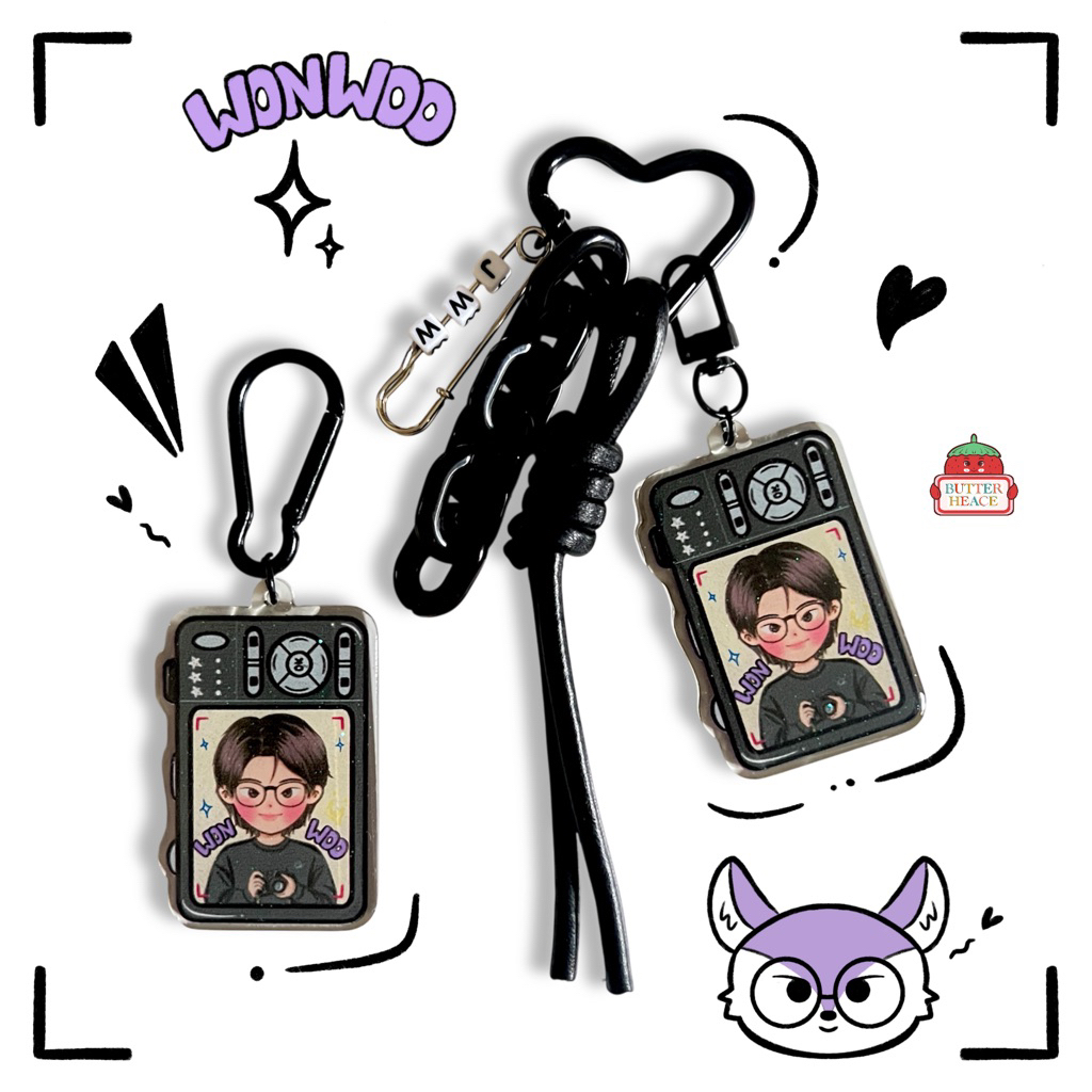 BAGCHARM WONWOO SEVENTEEN | พวงกุญแจกลิตเตอร์ Jeon Wonwoo SVT