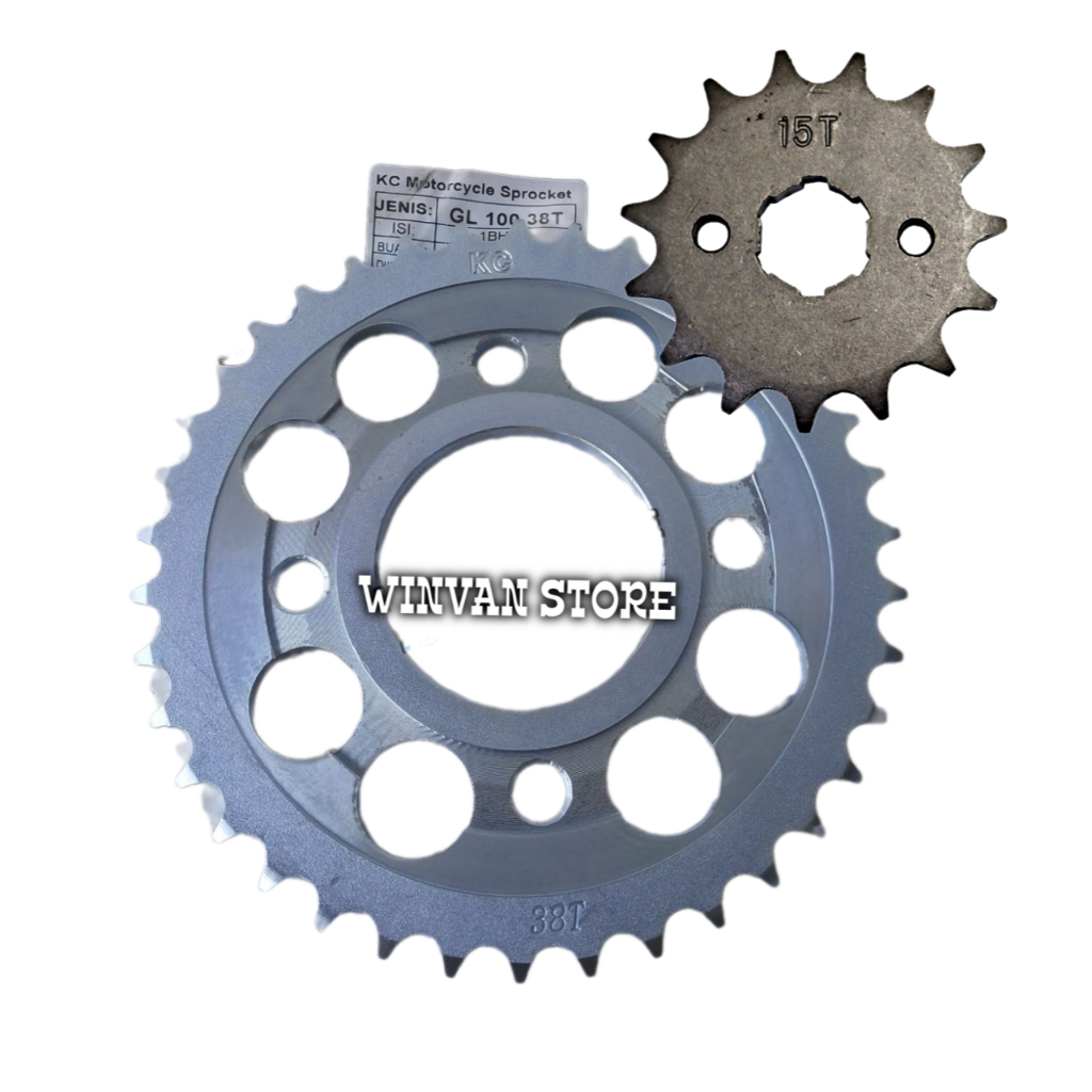 REAR GEAR FRONT GEAR GL 100 CB 100 15T - 38T