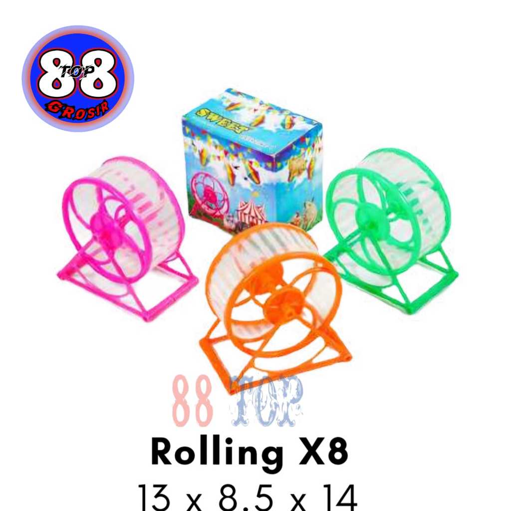 88TOP HAMSTER ROLLING Wheel X8 - Hamster Sweet Jogging Wheel Running Ball Spinning Wheel Sports Toy