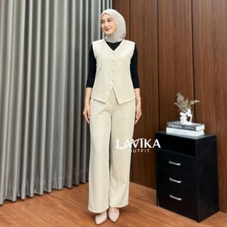 Setelan Vest & Celana Wanita Celana Panjang Formal Bahan Semiwoll Premium