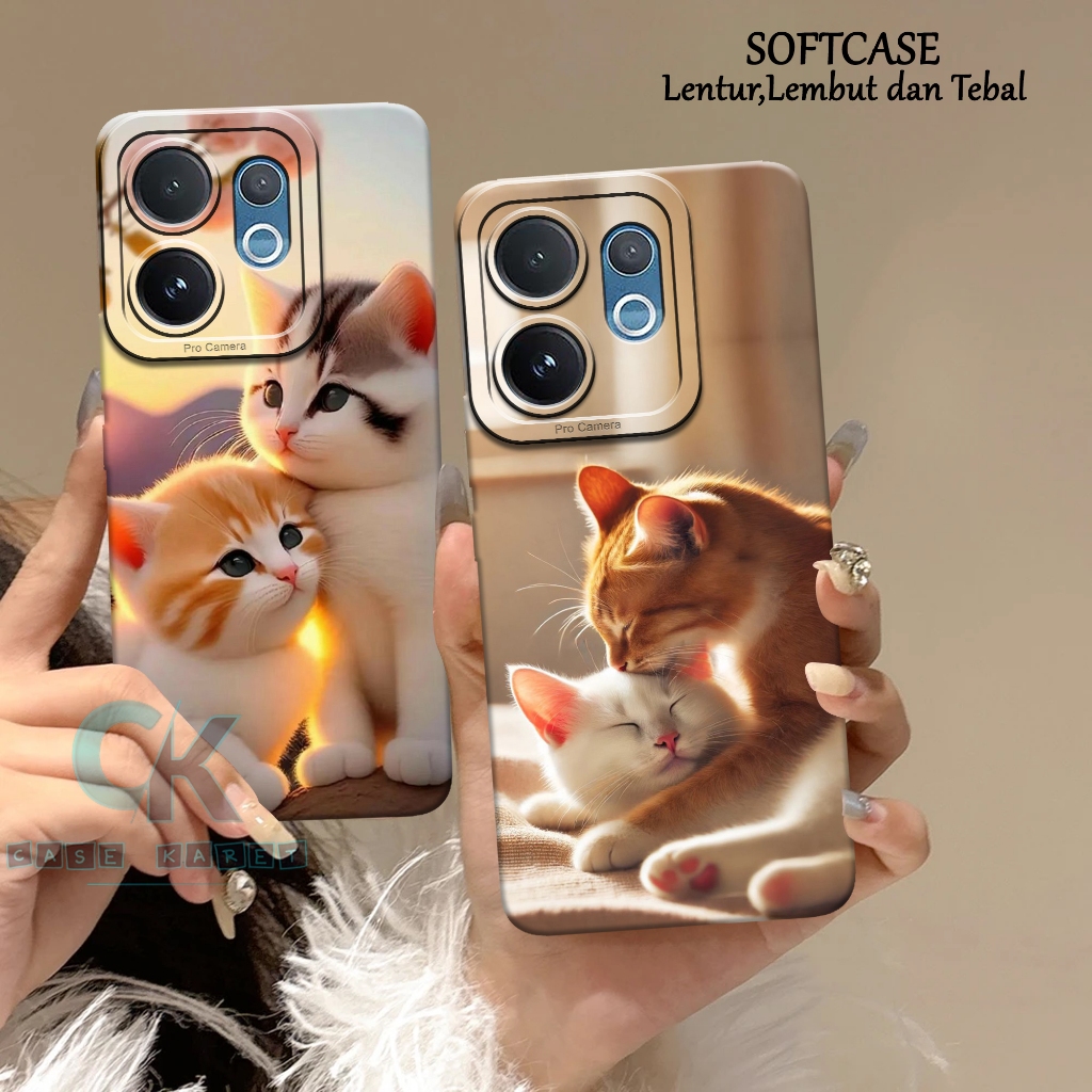 Soft Case Hp Vivo V60 5G 2025 - ปลอกแมวน่ารัก - Vivo V60 Lite 4G/5G V50 5G V50 Lite 4G/5G V40 5G V40