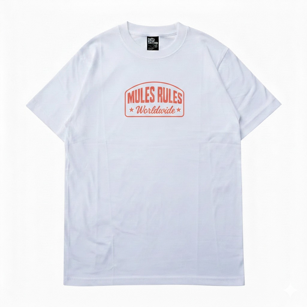 MULES เสื้อยืด MULES WORLDWIDE WHITE BUNDLE CAFFINO COFFEE
