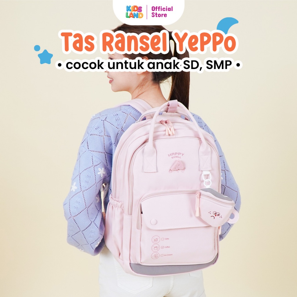 เด็ก ๆ LAND Yeppo กระเป๋าเป้สะพายหลังโรงเรียนประถมศึกษา กลาง และมัธยมวัยรุ่น
