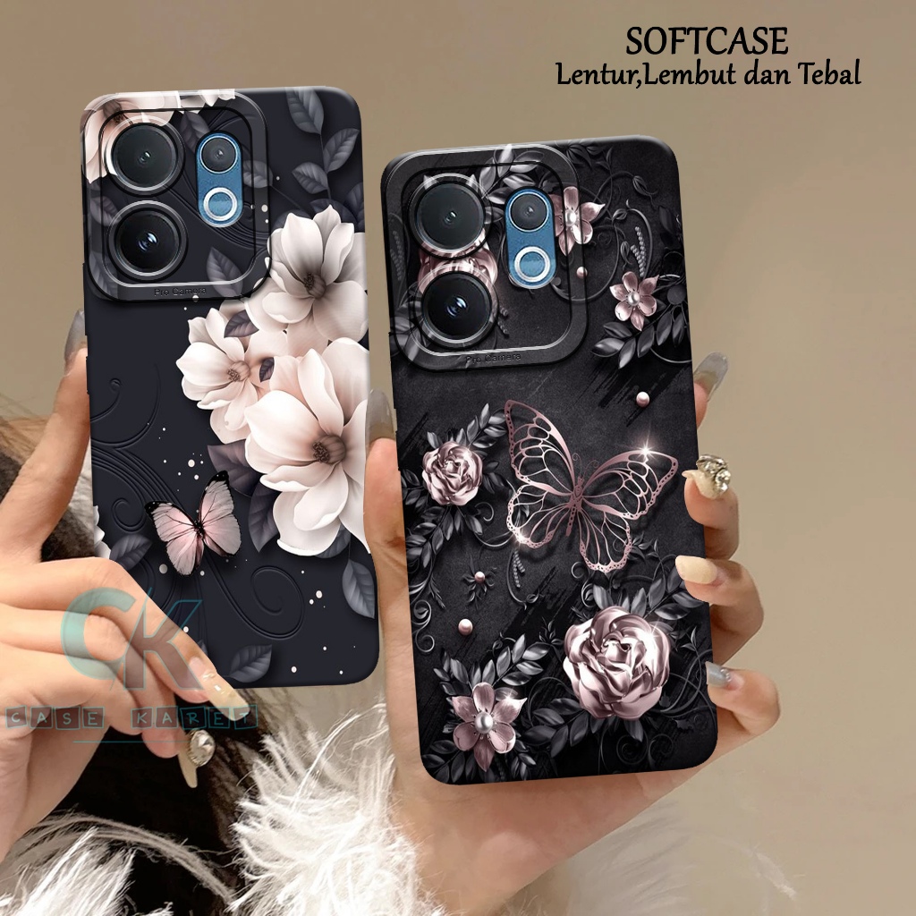 Soft Case Hp Vivo V60 5G 2025 - ปลอกดอกไม้ - Vivo V60 Lite 4G/5G V50 5G V50 Lite 4G/5G V40 5G V40 Li