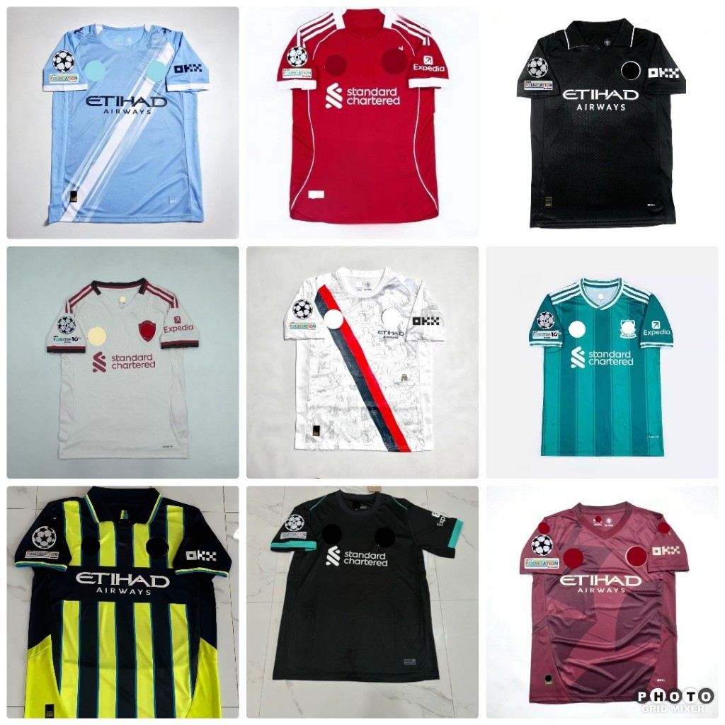 CITYY IPUL บ้าน AWAY 3RD PATCH UCL JERSEY เสื้อฟุตบอล 2022/2023 2024/2025 2026 เกรดเดิม JUMBO XXL 2X