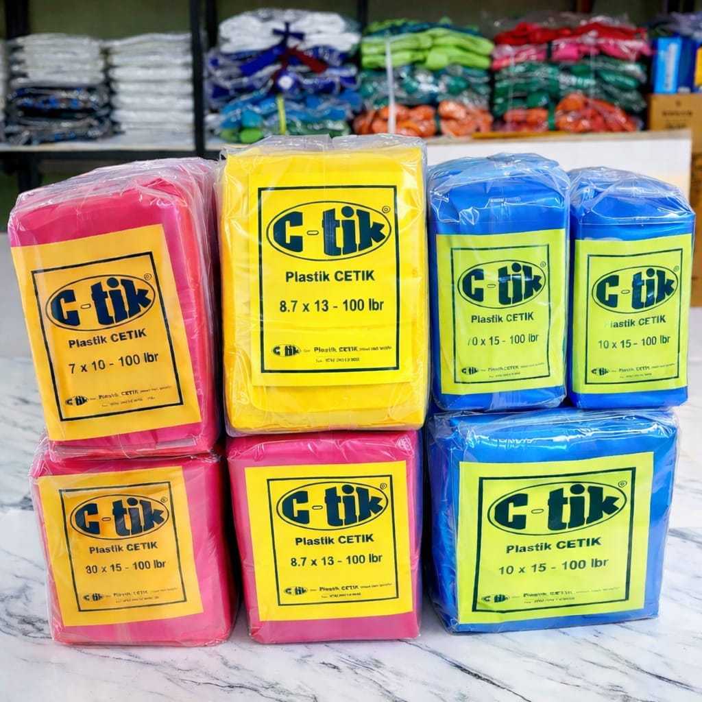 MERAH 1 Bal of 1000 Medicine Pharmacy Plastic Clips - Plain Blue, Red, White