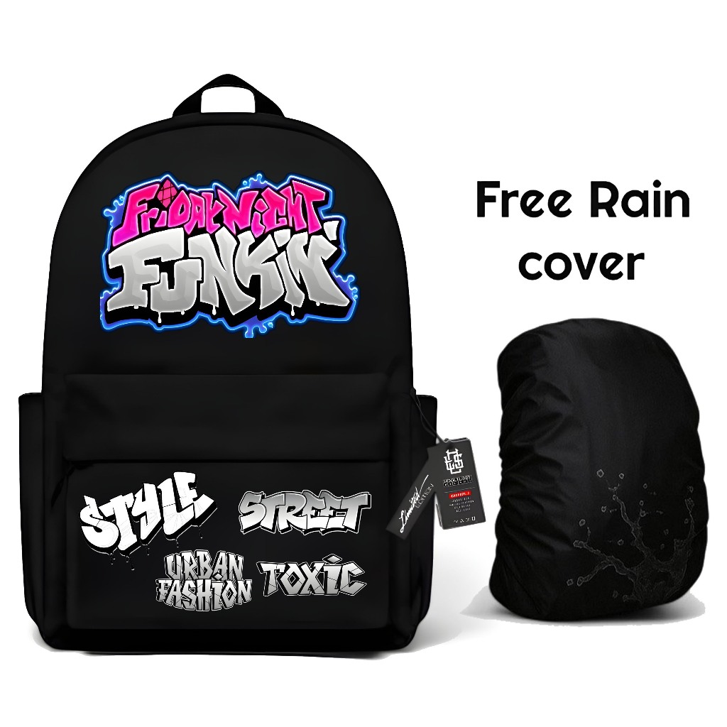 กระเป๋าเป้สะพายหลังสีดําสําหรับเด็กชายและเด็กหญิงสไตล์โรงเรียน Distro กระเป๋าเป้สะพายหลังสําหรับวัยร