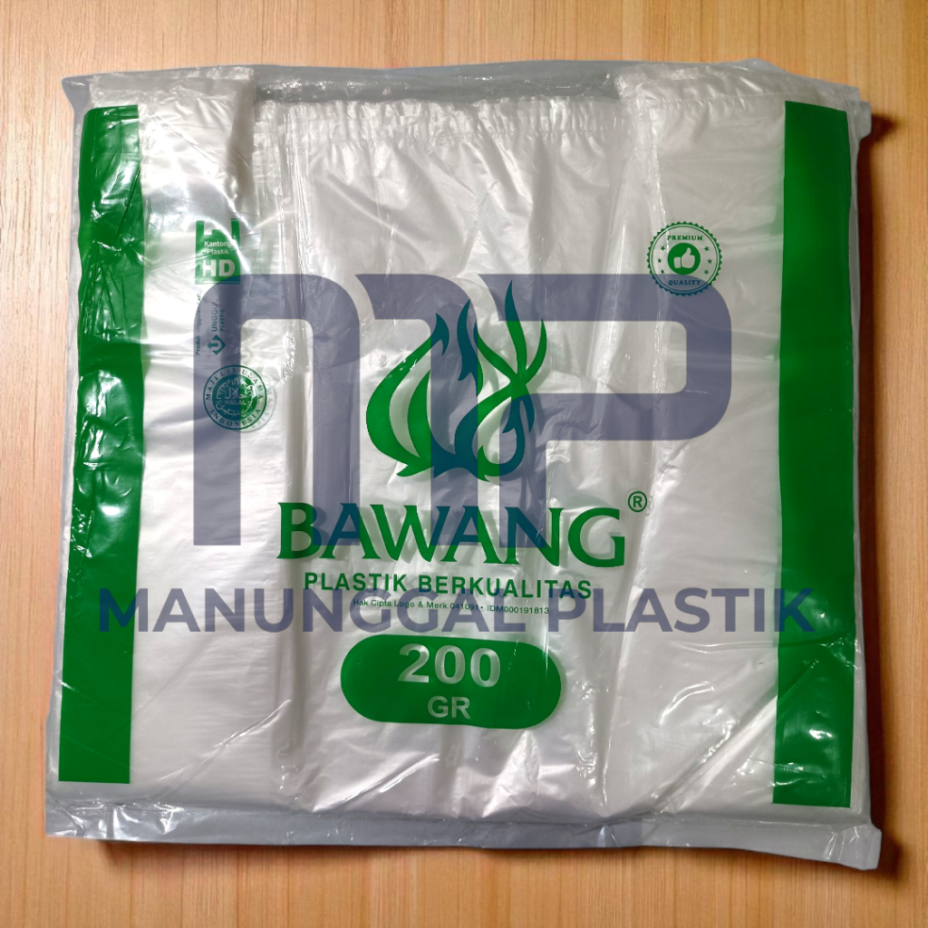 ถุงพลาสติกหัวหอม HDPE ใส 200g