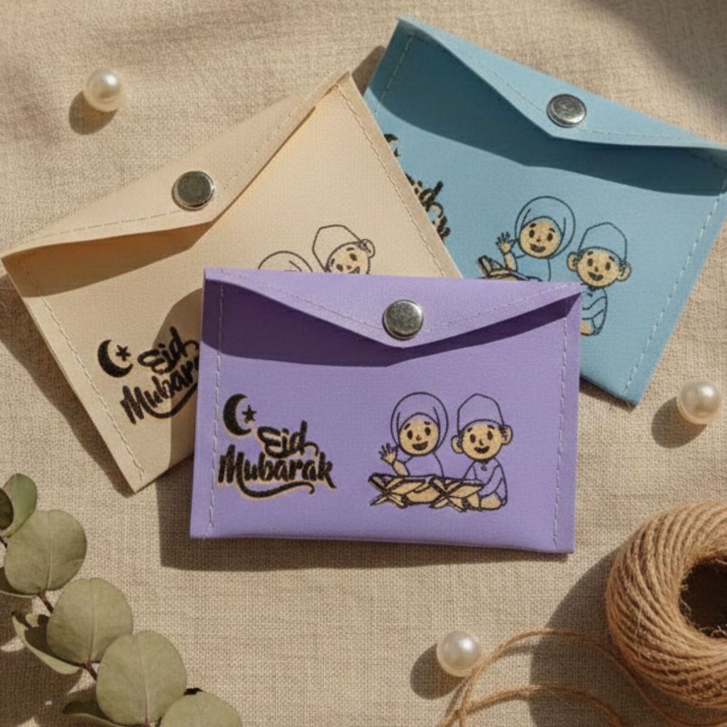 (รับ 12 ชิ้น) EID BUTTON ENVELOPE WALLET / EID MINI Envelope 2026 / Eid THR Angpao