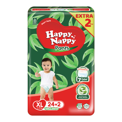 Happy Nappy Smart Pants ผ้าอ้อมเด็ก XL 24 + 2 ชิ้น