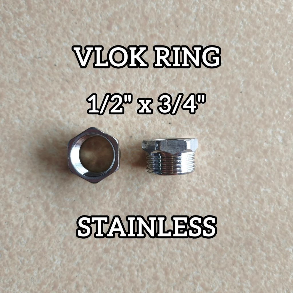VLOK RING / RING STAINLESS 1/2" X 3/4" V-RING STAINLESS OVERSOCK VERLOP