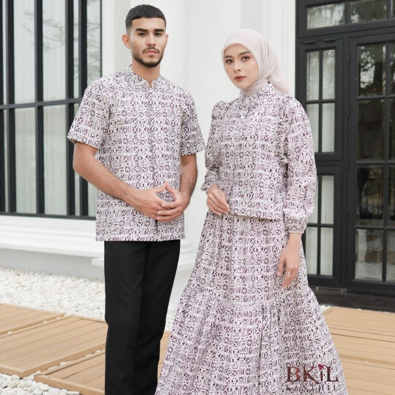 KANTHIL Set Couple Kanya Sarimbit Couple Top Skirt Modern Trend