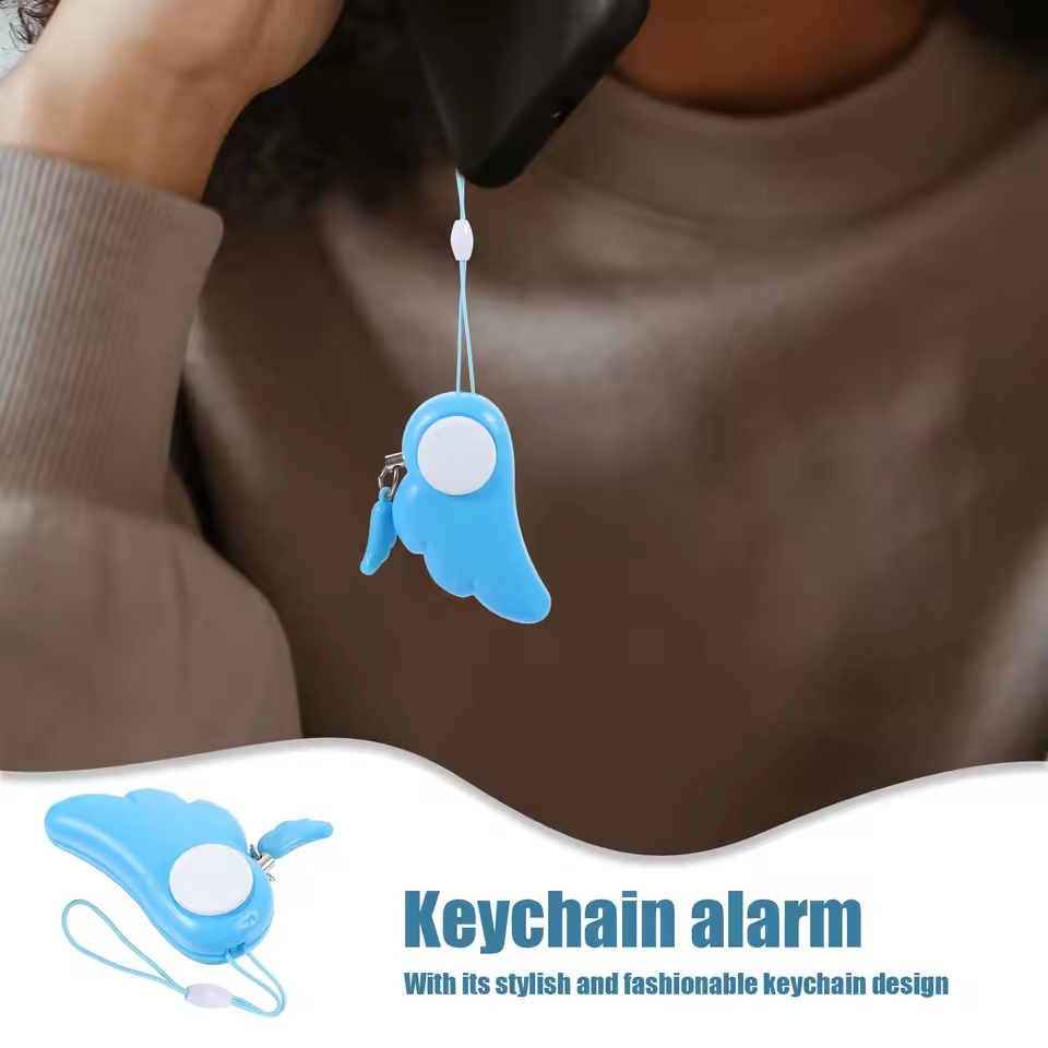 Personal Alarm 90DB พวงกุญแจแบบพกพา Anti-Begal Safety Alarm Guardian Angel