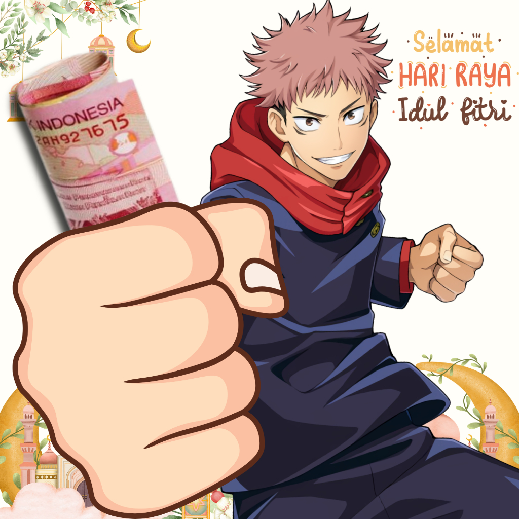 JUJUTSU KAISEN ANIME HAND ENVELOPE / 2D EID ENVELOPE