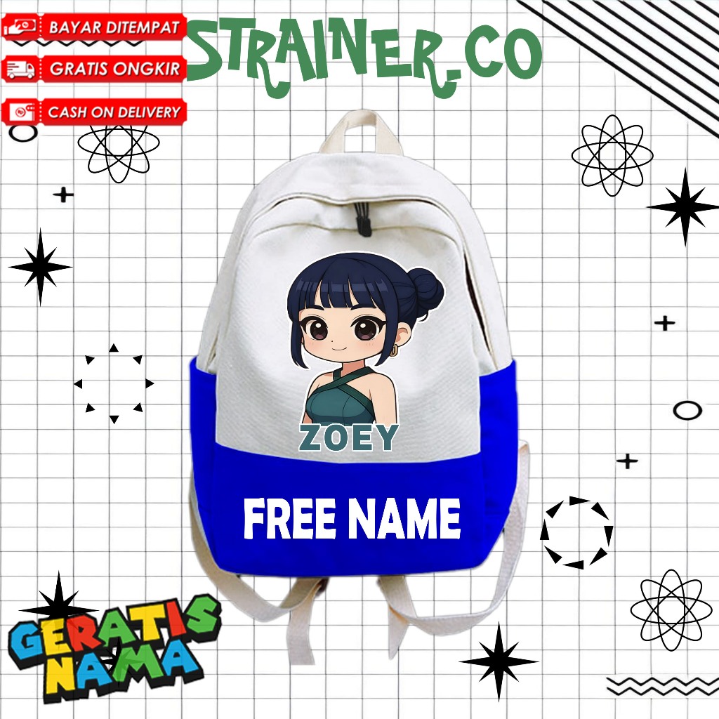 CHILDRENS BACKPACK AGED 3-12 ปี KINDERGARTEN ELEMENTARY SCHOOL Animation Kpop Demon Hunter Zoey - ST