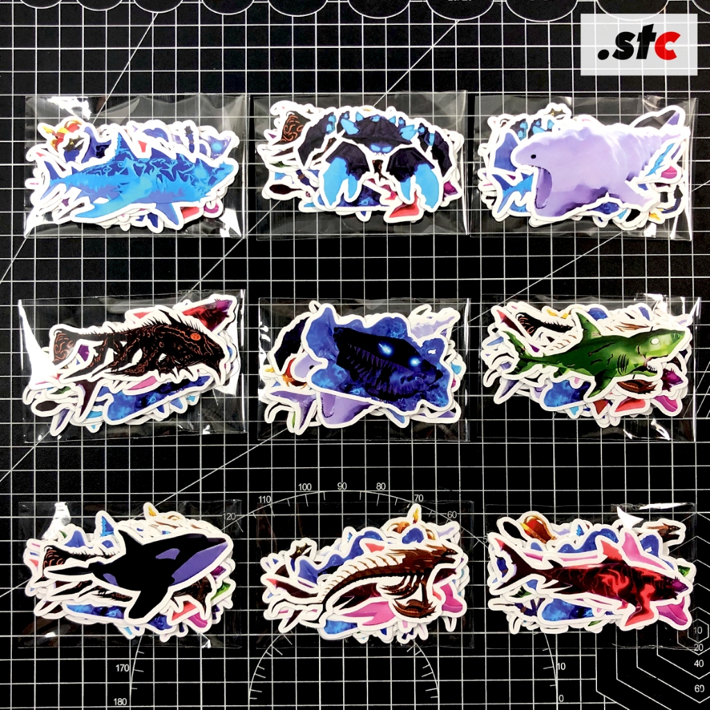 (1 ชุด) 15 ชิ้น Funny Roblox FISH IT สติ๊กเกอร์แพ็ค | Roblox El Gran Maja The Bloop Shark Sticker